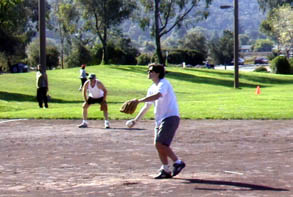 Steve pitching